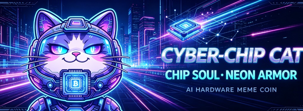 Gat ciberpunk neon mechanical cat